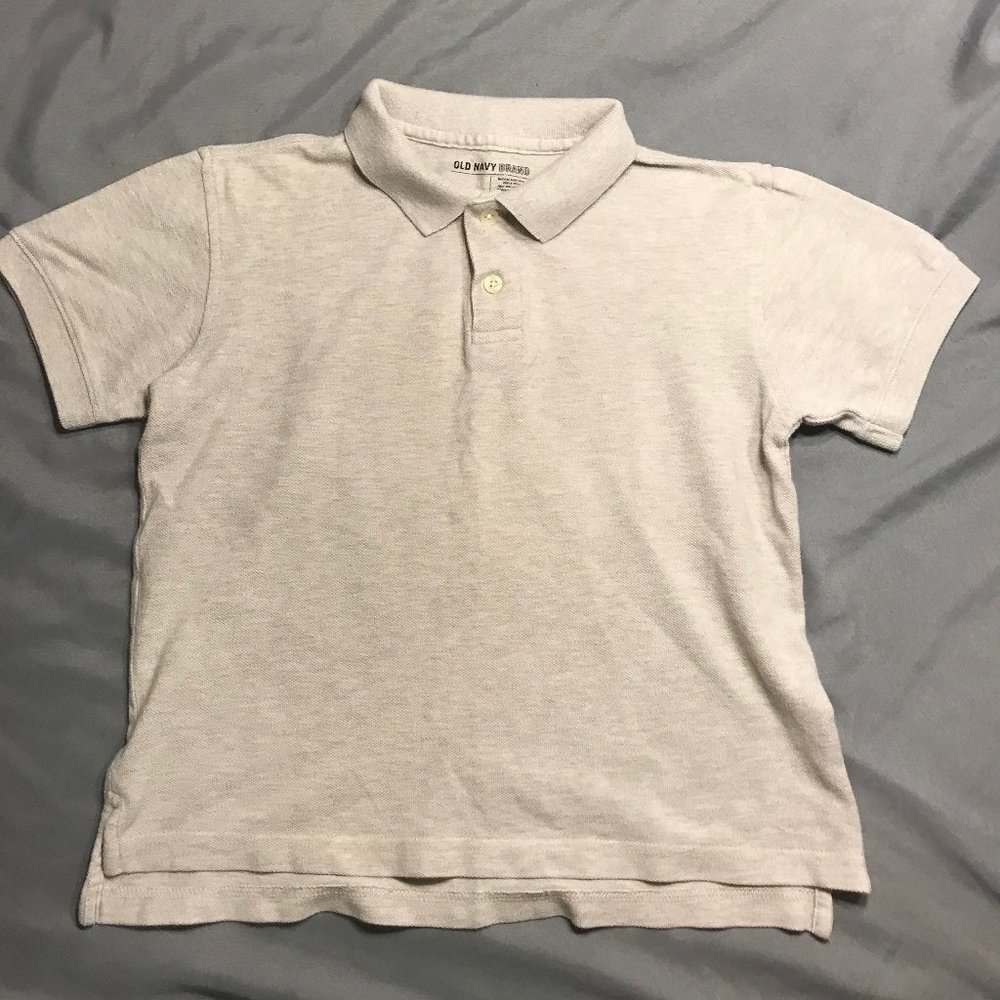 Old Navy Short Sleeve Polo Shirt, Small, Gray